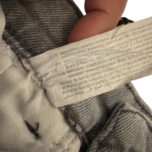 NWT Zara Gray High Rise Skinny Ankle distressed denim Jeans Womens 4 - Picture 7 of 11